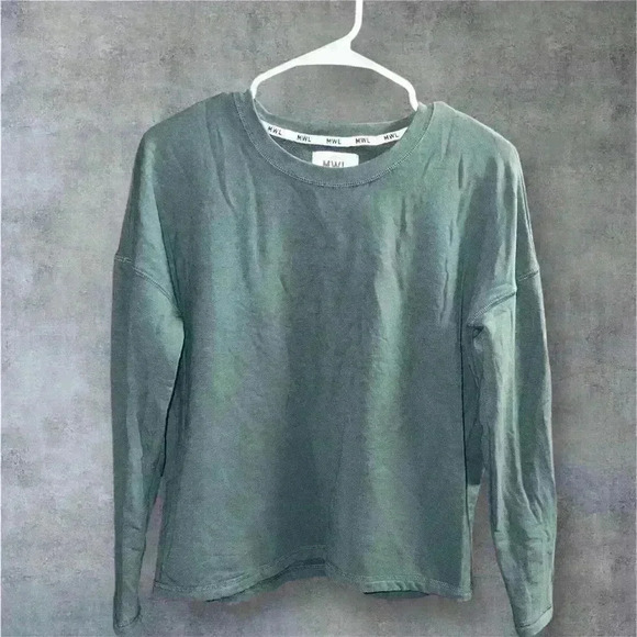 Madewell women’s Casual Green Long Sleeve Crewneck Sweatshirt | Pullover sz S - Picture 1 of 9